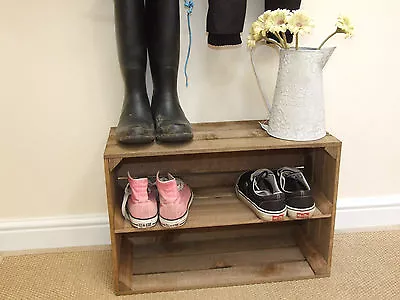 £21.99 • Buy Wooden Shoe Rack, Apple Crate, Brand New, Rustic, Vinatge Style Shoe Rack