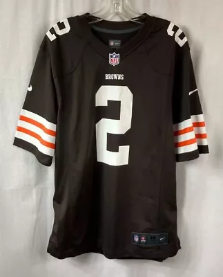 Men's Nike OnField NFL Cleveland Browns #2 Johnny Manziel Football Jersey Size M • $37.99