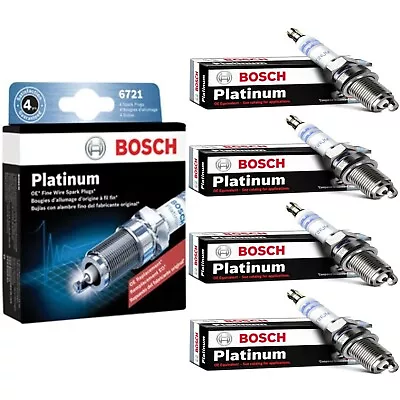 4 Bosch Platinum Spark Plugs For 1987-1993 VOLKSWAGEN FOX L4-1.8L • $24.99