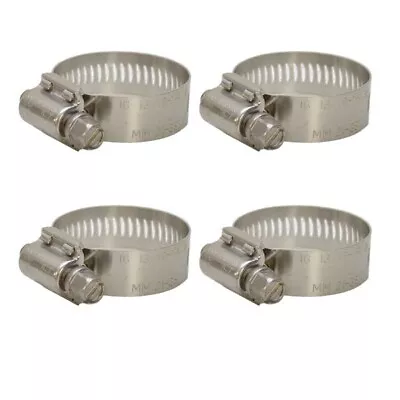 Jet Breeze Boat Fuel Gas Hose Clamps 16 | 13/16 - 1 1/2 Inch SS (Set Of 4) • $8.44