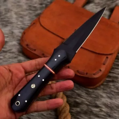 $31.50 • Buy FullTang Double-Edged V42 Military Damascus Steel Dagger Boot Knife Survival