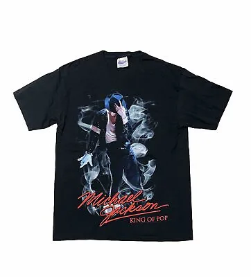 Vintage Y2K 2009 Michael Jackson T-shirt King Of Pop Size M Black Tour Concert • $30