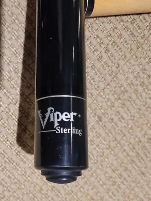 Viper Sterling 58  2 Piece Pool Cue Very Good 20 Oz Black / Natural  • $24.99