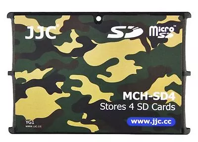 Ultra Slim Credit Card Size Memory Card Holder Hard Case For 4 X SD -Camouflage • $9.90