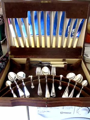 Vintage X 6 James Ryals Silver Plated Vintage  Canteen Cutlery50 Piece Unused • £90