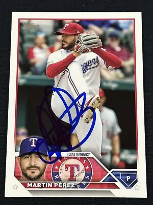 Martin Perez Signed Autographed 2023 Topps Series 1 One Card Texas Rangers • $14.99