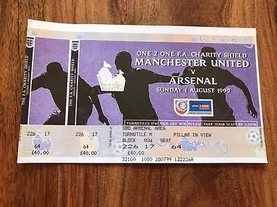£3.95 • Buy Manchester United V Arsenal 1999 Fa Charity Shield Unused Ticket Mint Rare Look