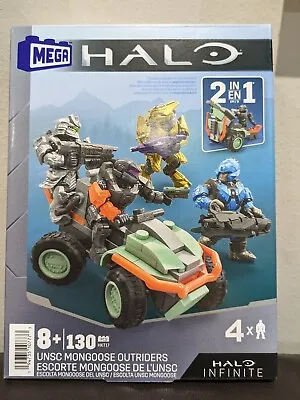 MEGA BLOKS CONSTRUX HALO INFINITE UNSC Mongoose Outriders HKT17 Building Kit • £14.99