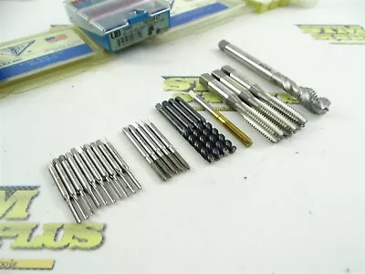 24 New! Hss + Tin Straight & Spiral Flute Taps #2-56 To 1/2 -13unc • $9.95