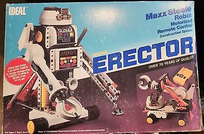 Vintage Erector Set Maxx Steele Motorized Robot Ideal 1984 Original Box #32209 • $16.99