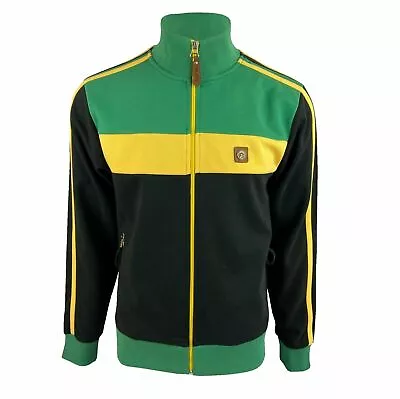 Mens Trojan Records Panel Stripe Retro Zip Up Track Top 1012 - Jamaica • £69.99