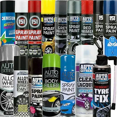 Spray Paint Aerosol Auto Car Matt Gloss Clear Metal Can Wood Metal Plastic Diy • £5.59