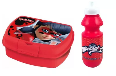 Miraculous Ladybug Small Sandwich Lunch Box And Bottle Red • £9.99