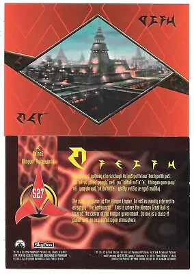 Star Trek The Next Generation Season Five Klingon Homeworld Card S27 Skybox 1996 • $5.07