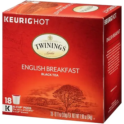 Twinings English Breakfast Black Tea 18 To 144 Keurig K Cups Pick Any Quantity • $119.88