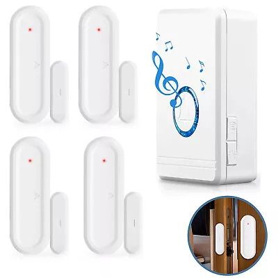 4 Magnetic Motion Sensor Home Shop Office Welcome Detector Waterproof Plug Bell • $34.85