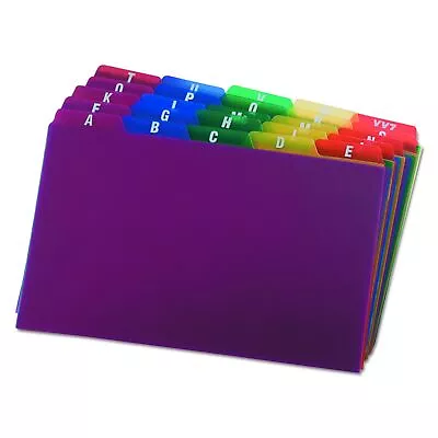 Oxford Poly Index Card Guides Alphabetical A-Z Assorted Colors 5  X 8  Si... • $22.95