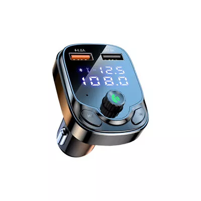 Bluetooth 5.0 FM Transmitter 2 USB Fast Charger QC 3.0 Car Charger Parts 1x • $24