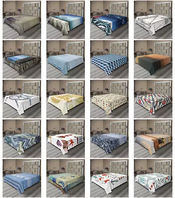 Ambesonne Anchor Flat Sheet Top Sheet Decorative Bedding 6 Sizes • $29.99