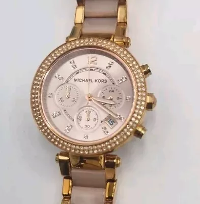 Michael Kors Parker Watch MK5896 Ladies Stainless Rose Gold Chronograph Watch • £47