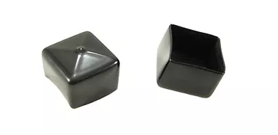 2 Pack  Square Black Vinyl Caps 1-1/2  X 1-1/2 - 1  Tall         SVC-1.5-1 • $5.75