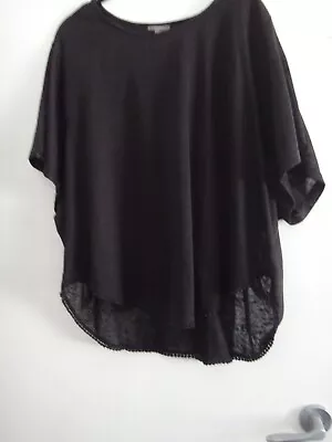 Katies Women's Black Bobble Trim Kaftan - L/XL • $15