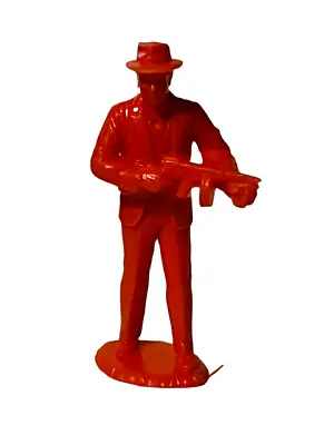 Louis Marx Untouchables Capone Robber Toy Soldier Plastic Figure RED Tommy Gun • $23.96