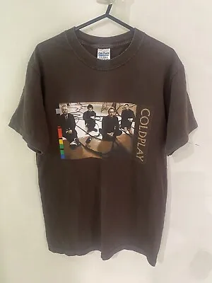 Vintage 2006 Coldplay Twisted Logic Concert Tour T-Shirt S VTG Rock Band Brown • $50