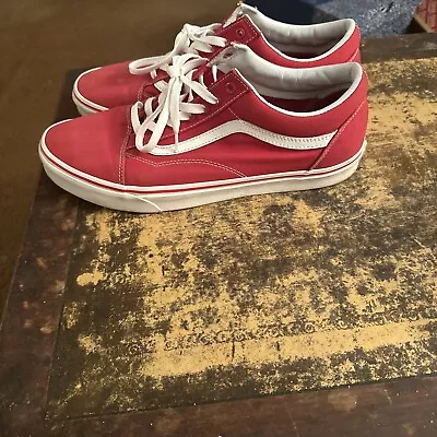 Size 12 - VANS Old Skool Racing Red • $15