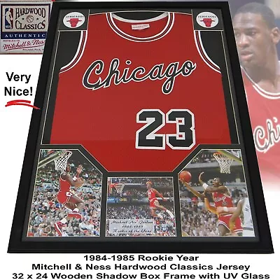 Michael Jordan Bulls Mitchell & Ness 1984-85 Rookie Year Jersey Framed UNSIGNED • $349.95