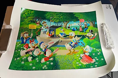 Carl Barks “Surprise Party At Memory Pond”#430/500.Donald Duck’s 60th Bday Party • $1500
