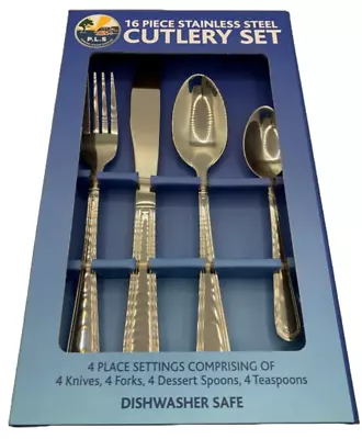 16 Piece Stainless Steel Cutlery Dinner Set Caravan Motorhome Camper Home Boat • £19.95
