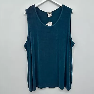 Ve Ve Collection Vikki Vi Tunic Tank Top Shirt Size 4X Stretch Slinky USA New • $24.99