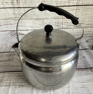 Vintage Farberware 1.5 Qt Stainless Stovetop Tea Coffee Water Kettle Pot Pan USA • $49.99