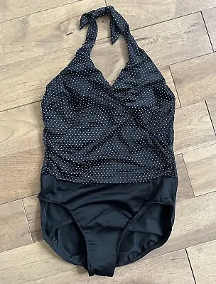 Miraclesuit Miracle Black & White Swimsuit Bathing Suit Ladies Womens Size 14D • $12