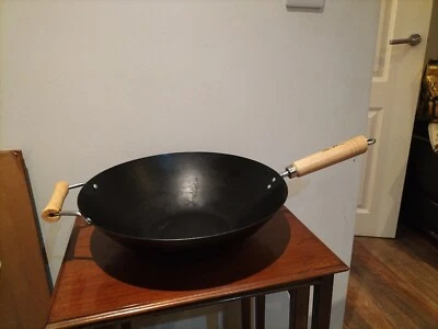 £10.50 • Buy Ken Hom Classic Wok Approx 36cm, Carbon Steel, Black, USED