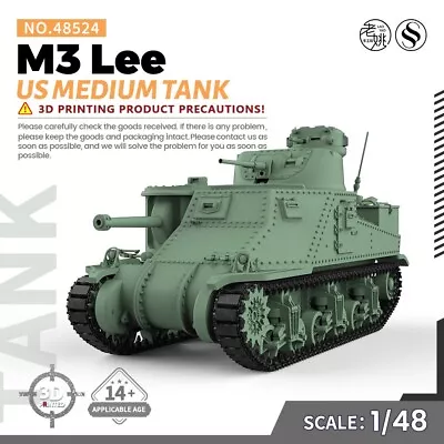 SSMODEL SS48524 1/48 Military Model Kit US M3 Lee Medium Tank • $29.99