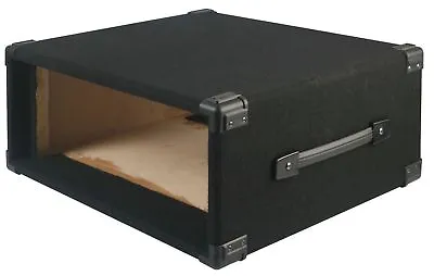 Pulse 4U Carpet Covered 19  Wooden MDF Rack Mount Amp Effects Sleeve Case Black • £34.95