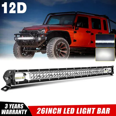 26  1800W Dual Row LED Work Light Bar 4WD Truck SUV ATV Driving Fog Lamp 25/27  • $45.59