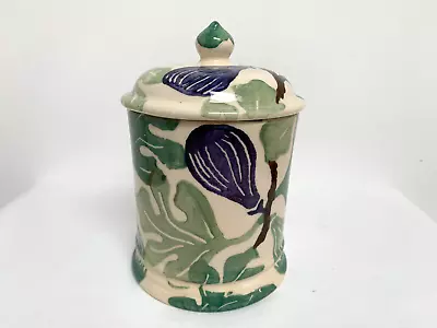 £52 • Buy Early Emma Bridgewater Spongeware Pottery 1991 Figs Lidded Storage Jar