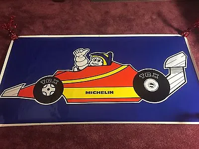 Rare Large Michelin Man Poster 1970s F1 Formula One F1 TRX Tires Sign Banner Ad • $495