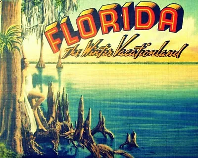 Vintage Florida Print Art Deco Art Print Florida Home Decor Florida Gifts • $33