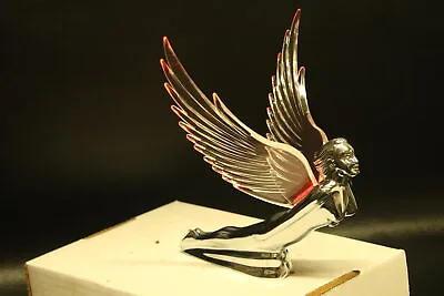 Art Deco Flying Godess 40's 50's Hood Ornament Custom Hot Rod Clear Wings Pink • $96.59