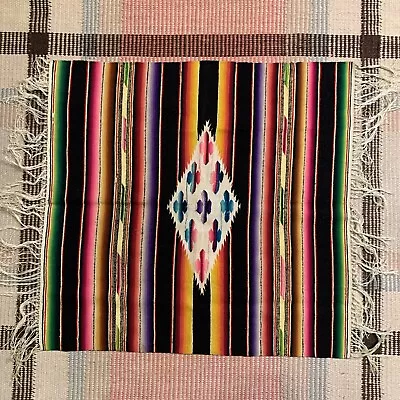 Vtg Mexican Southwestern Saltillo Serape 19 X 18!!! • $44.95