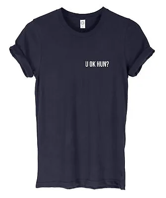 U Ok Hun? Breast Print Mens Womans Funny Unisex Pocket Print T-Shirt • £11.99