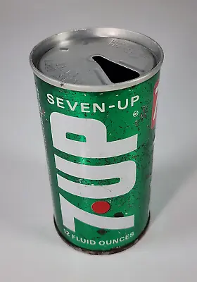 Vintage 7Up Soda Pop Can 12oz Straight Steel The Uncola Krier Random Lake WI • $10.10