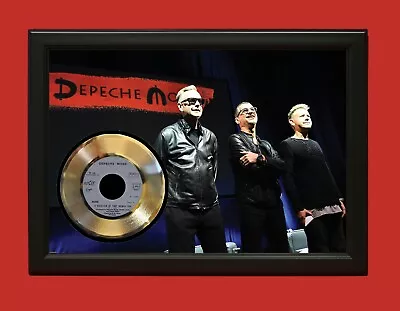 Depeche Mode Poster Art Wood Framed 45 Gold Record Display C3 • $340.60