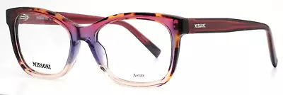 MISSONI MIS0090 0AE Pink Purple Havana Womens Semi Cat Eye Eyeglasses 52-17-145 • $59.99