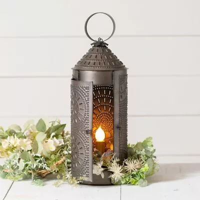 Chimney Lantern Light In Kettle Black Tin • $99.99