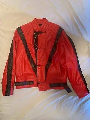 Michael Jackson Red Faux Leather Thriller Jacket Costume Jacket • $37.50